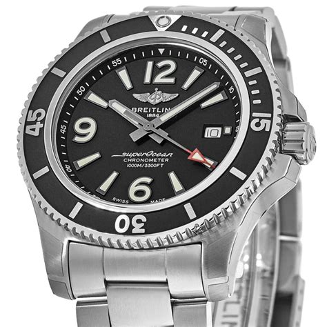 breitling gents superocean 44 special black automatic watch|breitling superocean.